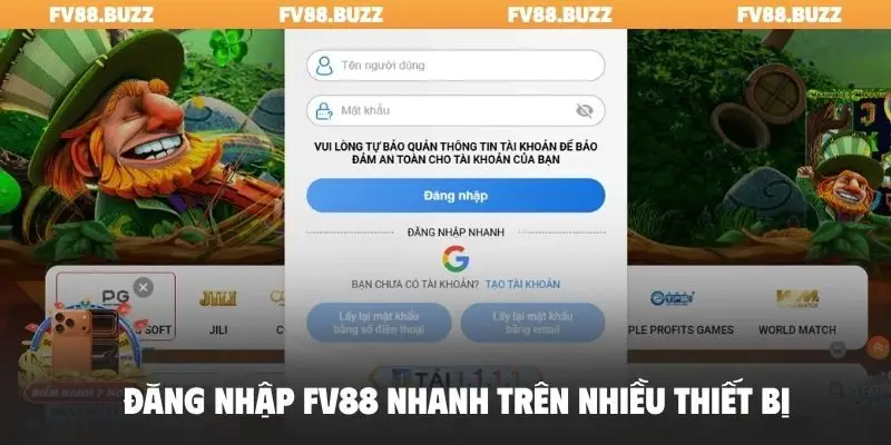 Đăng nhập FV88 nhanh trên nhiều thiết bị