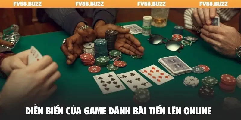 Diễn biến của game đánh bài Tiến lên online